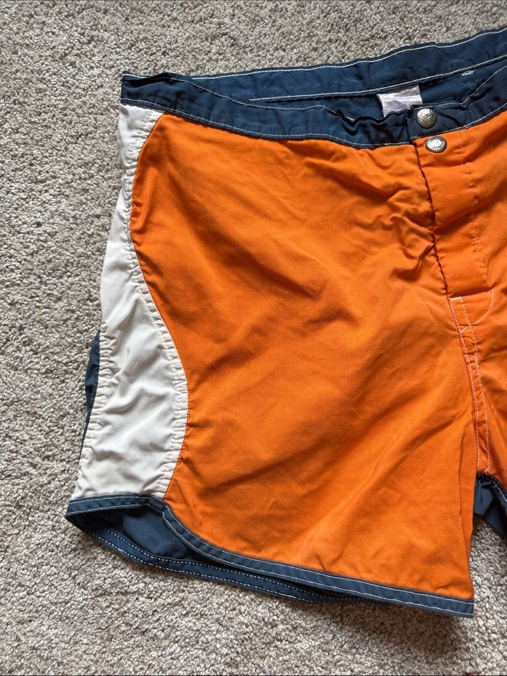 Vintage OP Ocean Pacific Colorblock Board Swim Shorts OutdoorTrunks Med Waist32”